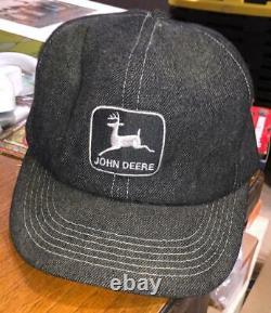 Vintage Années 1980 John Deere K-produits Black Winter Snapback Chapeau Camionneur #i