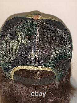Vintage Binge Soy Camouflage K Produits Mesh Snapback Hat Cap Patch USA Cairo IL