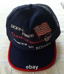 Vintage Born Gratuit Taxé À La Mort Mesh Trucker Hat Snapback États-unis Drapeau Cap