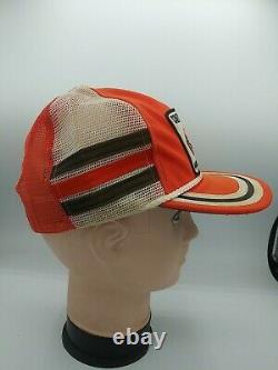 Vintage Cale Yarborough 3 Stripe Trucker Hat Snapback Hat Baseball Cap USA Made