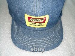 Vintage Camionneur Kent Denim Snapback Hat Cap Feed Grain Seeds Farmer