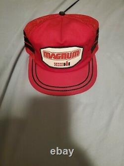 Vintage Case Magnum Snapback Trucker Hat Three Stripe Mesh Patch Cap K Produits