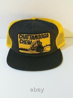Vintage Chattanooga Chew Tobacco Mesh Trucker Snapback Chapeau/cap Made Aux États-unis