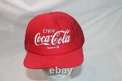Vintage Coca Cola 70s Ou 80s Red Trucker Hat Cap USA Coke