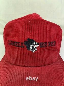 Vintage Cornell University Big Red Corduroy Snapback Chapeau De Camionneur