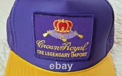 Vintage Crown Royal 80s USA Trucker Hat Cap Snapback Mesh Nwot Rare Nissin