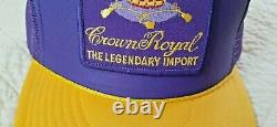 Vintage Crown Royal 80s USA Trucker Hat Cap Snapback Mesh Nwot Rare Nissin