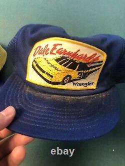 Vintage Dale Earnhardt Snapback Trucker Hat Wrangler Nascar Cap 3 Par Sportswear