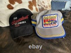 Vintage Dale Earnhardt Winston 3 Stripe Trucker Mesh Snapback Hat 70s Chevrolet