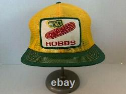 Vintage Dekalb Seed Hobbs K Marque Full Trucker Snapback Patch Hat Cap Rare Vhtf