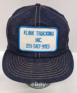 Vintage Denim Klink Trucking Inc. Grand Chapeau De Patch États-unis