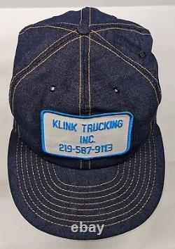 Vintage Denim Klink Trucking Inc. Grand Chapeau De Patch États-unis
