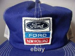 Vintage Ford New Holland K Products Mesh Trucker Snapback Hat Cap Patch États-unis