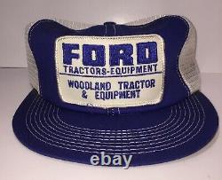 Vintage Ford Tractors Equipment Snapback Trucker Hat Cap 70s 80s Rare K Brand