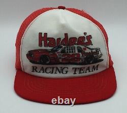 Vintage Hardees Racing Team Snapback Trucker Hat Cap Cale Yarborough Nascar 80s