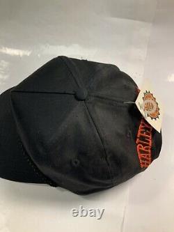 Vintage Harley Davidson Snapback Trucker Hat Cap New Tags Old Stock Block Head