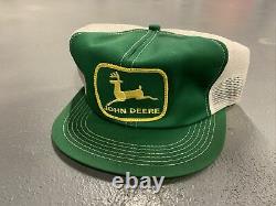 Vintage John Deere K Marque Verte Mesh Trucker Snapback Hat Cap Patch Etats-unis