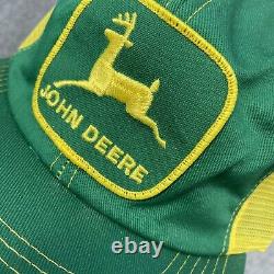 Vintage John Deere Mesh Snapback Hat Cap K-products Trucker Hat Big Patch