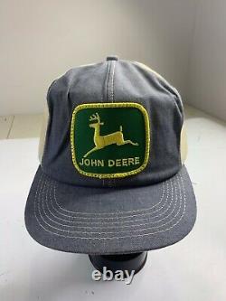 Vintage John Deere Patch K-products Marque Snapback Mesh Trucker Hat Denim Cap