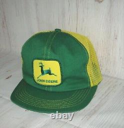 Vintage John Deere Patch Vert Jaune Maille Trucker Hat Snapback Cap K-products