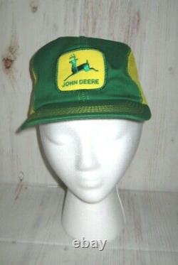 Vintage John Deere Patch Vert Jaune Maille Trucker Hat Snapback Cap K-products