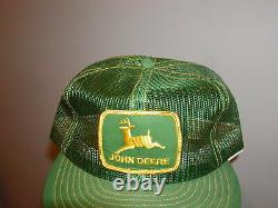Vintage John Deere Snapback Hat Cap Mens All Mesh Patch Trucker Louisville Années 1970
