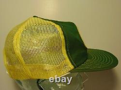 Vintage John Deere Snapback Trucker Hat Cap Louisville Green Yellow Made In USA