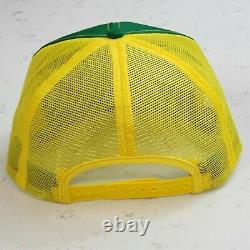 Vintage John Deere Snapback Trucker Hat Mesh Patch Cap K Products Made In USA