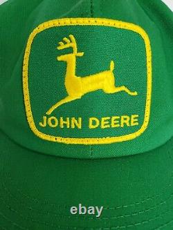 Vintage John Deere Trucker Hat K-produits Snapback Green Mesh Patch Cap Made USA