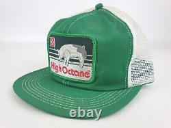 Vintage K Marque Purina High Octane Mesh Snapback Cap Trucker Hat Farming USA Hog