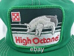 Vintage K Marque Purina High Octane Mesh Snapback Cap Trucker Hat Farming USA Hog