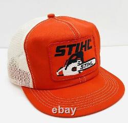 Vintage K Marque Stihl Chainsaw Patch Mesh Snapback Trucker Hat Cap Mint USA Made