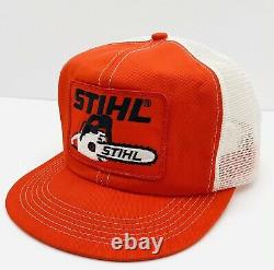 Vintage K Marque Stihl Chainsaw Patch Mesh Snapback Trucker Hat Cap Mint USA Made
