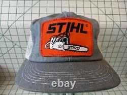 Vintage K Produits K Marque Stihl Patch Snapback Trucker Hat Cap USA