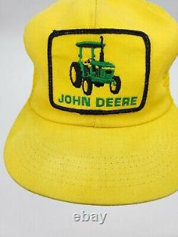 Vintage K-brand John Deere Patch Snapback Hat Mesh Trucker Cap Tracteur Rare