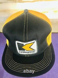 Vintage Kennametal Metal Snapback Mesh Trucker Hat Cap K-brand Patch USA Produit