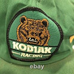 Vintage Kodiak Racing 3 Trois Stripe Trucker Snapback Cap Hat Nascar USA