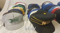 Vintage Lot 45 Random Trucker Hat Snapback Mesh Patch Cap Mixed 80s 90s Sports
