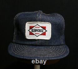 Vintage Made In USA Louisville Mfg Blaw Knox Denim Trucker Hat Casquette De Baseball