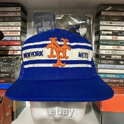 Vintage New York Mets Ajd Le Chapeau De Camionneur Professionnel Mesh Cap Vtg 80s 90s Mlb