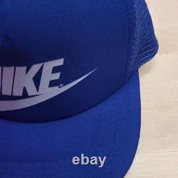 Vintage Nike Og Snapback Hat Cap Nike Logo Mesh Trucker Nwot Blue Early Swoosh
