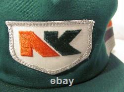Vintage Northrup King 3 Stripe Snapback Trucker Hat Mesh Green Cap K-brand Nk