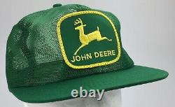 Vintage Nos John Deere Trucker Chapeau Snapback Capback Patch Mesh K-marque USA Nouveau