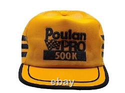 Vintage Poulan Pro 500k 3 Stripe Mesh Snapback Trucker Hat/cap, Fabriqué Aux États-unis, Nos