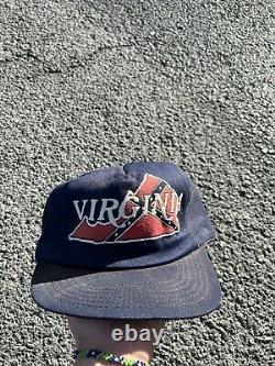 Vintage Rebel 80s 90s Drapeau Bleu Snapback Mesh Trucker Hat Cap USA Tennessee Hc