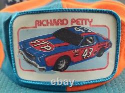 Vintage Richard Petty Patch Baseball Snapback Cap Trucker Chapeau