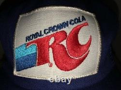 Vintage Royal Crown Cola 80s USA Chapeau Camionneur Cap Snapback Mesh Rc Patch Two Tone