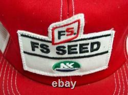 Vintage Snapback Fs Seed Co Truckers Ball Cap Hat K Products K Marque (maille)