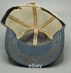 Vintage Snapback Patch Hat Snap-on Denim & Mesh Trucker Cap K-products États-unis
