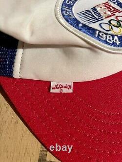 Vintage Snapback Trucker Hat / Cap Levi Strauss 1984 Jeux Olympiques USA Made Mesh